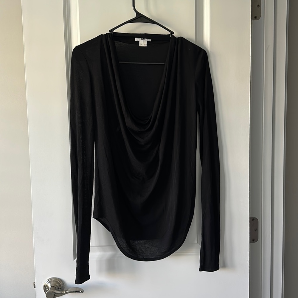 Helmut lang black flowy top